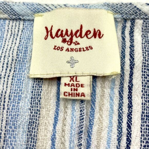 Hayden Sleeveless Blue Stripe Mini Dress Size XL - Picture 5 of 6